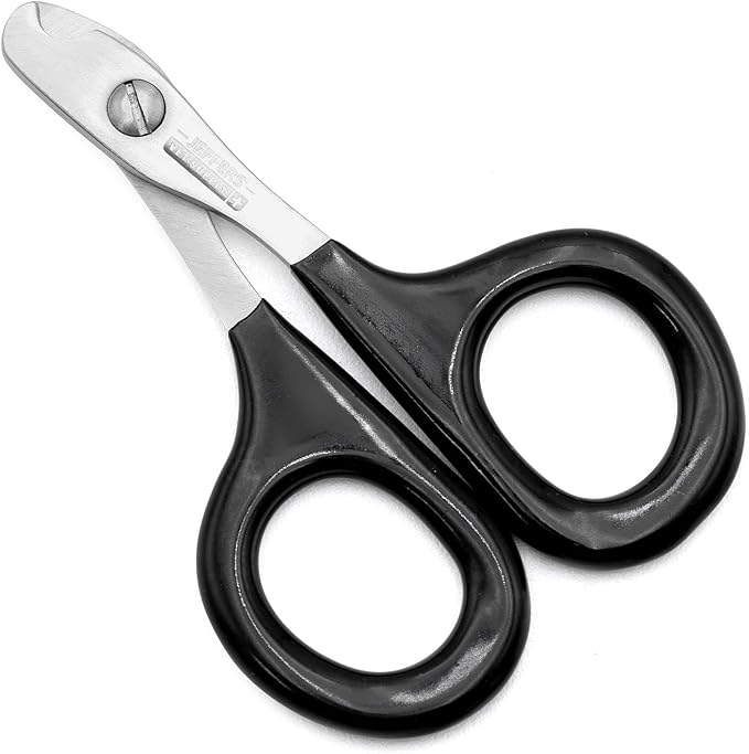 Jeffers Stainless Steel Cat Claw Clippers Scissors - Small Pet Nail Trimmer with Sharp Precision Blades, PVC Non Slip Ergonomic Handle, Compact Home Grooming Cutter for Cats, Kittens, Birds