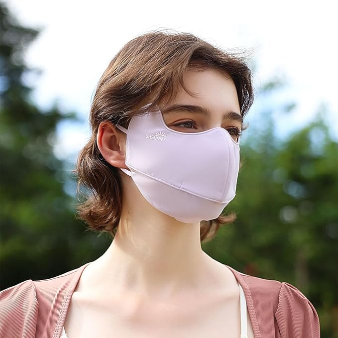 Sun Protection UPF 50+ UV Face Cover Summer Face Mask Neck Gaiter with Ear Loops SLN3M308