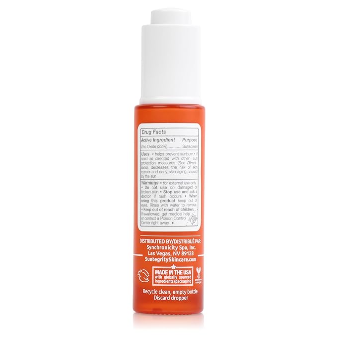 Suntegrity Mineral Sun Drops SPF 30 | Broad Spectrum Zinc Oxide Sunscreen for Face | Vegan, Reef-Safe, Non-Greasy Daily Sun Protection | Fragrance-Free, Lightweight Formula