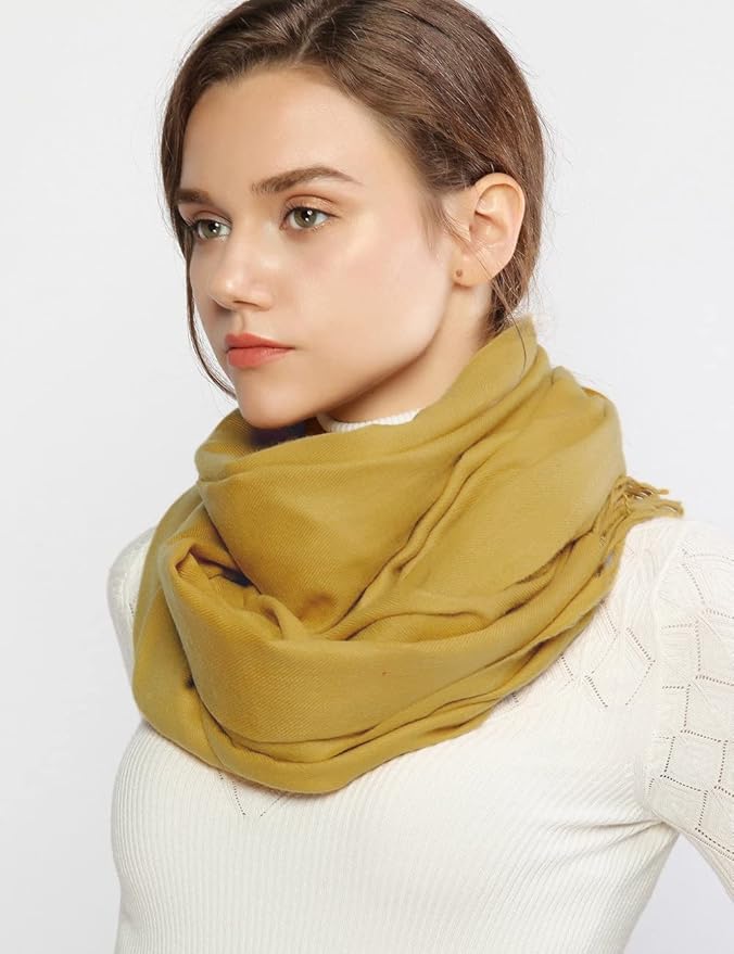 RIIQIICHY Women's Scarf Pashmina Shawls and Wraps for Evening Dress Bridesmaid Wedding Bridal Winter Warm Long Large Scarves