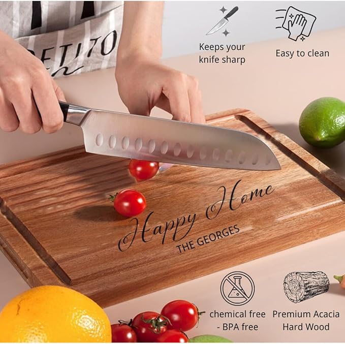 Personalized state-shaped and named date platters, carved wooden cutting boards, custom cheese boards as Mother's Day, wedding, housewarming gifts (Acacia decurrens S11.6X7.7X0.5in)