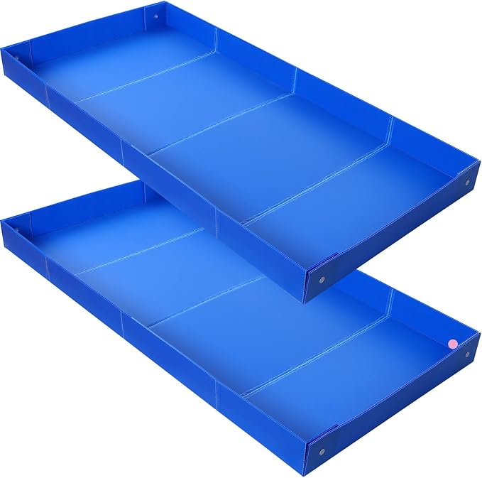 Thyle 2 Pcs Guinea Pig Cage Liner Corrugated Plastic Cage Liner Base 2 x 4 Panel Size 55" L x 27" w Guinea Pig Cages Bottom for Small Animals Hedgehogs Rabbits Cages Tray Blue
