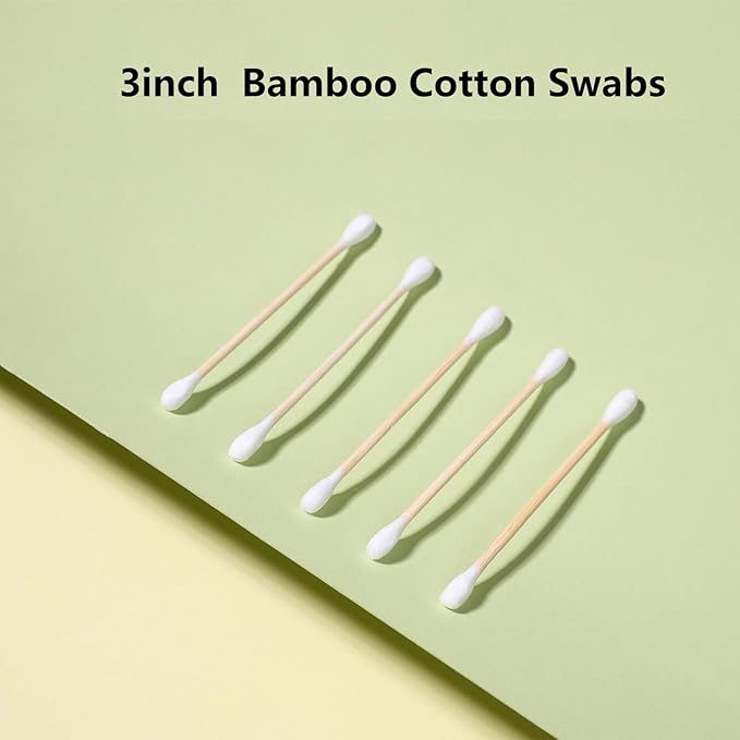 Bamboo Cotton Swabs With Wooden Sticks for Ears Swabs 750 Count