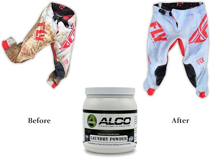 ALCO Laundry Powder - Powerful Stain Removal - Hypoallergenic and Unscented Formula for All Fabrics including Riding Gear, Gym, Baby and Delicate Clothing - 2 lbs, Pack of 6