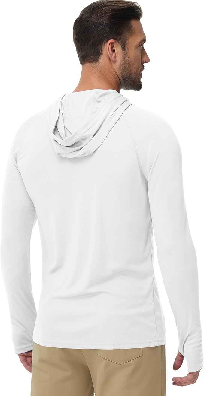 Boladeci Men's UPF 50+ Sun Protection Lightweight Hoodie Shirts Long Sleeve Fishing Shirt SPF UV Hiking Swim