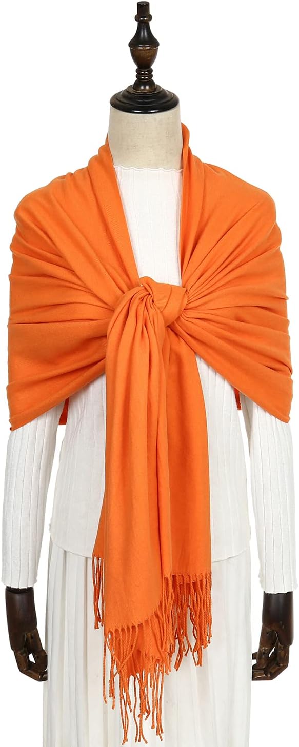 RIIQIICHY Women's Scarf Pashmina Shawls and Wraps for Evening Dress Bridesmaid Wedding Bridal Winter Warm Long Large Scarves