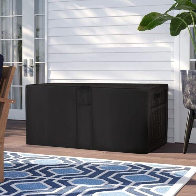 Patio Deck Box Cover,Outdoor Storage Deck Box, Waterproof Outdoor Storage Box Cover Furniture Covers - 48 x 25 x 24 Inch