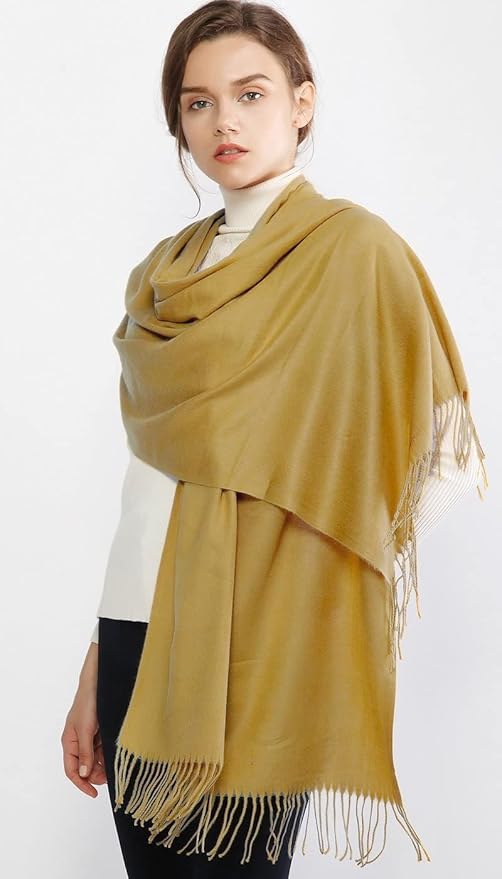 RIIQIICHY Women's Scarf Pashmina Shawls and Wraps for Evening Dress Bridesmaid Wedding Bridal Winter Warm Long Large Scarves