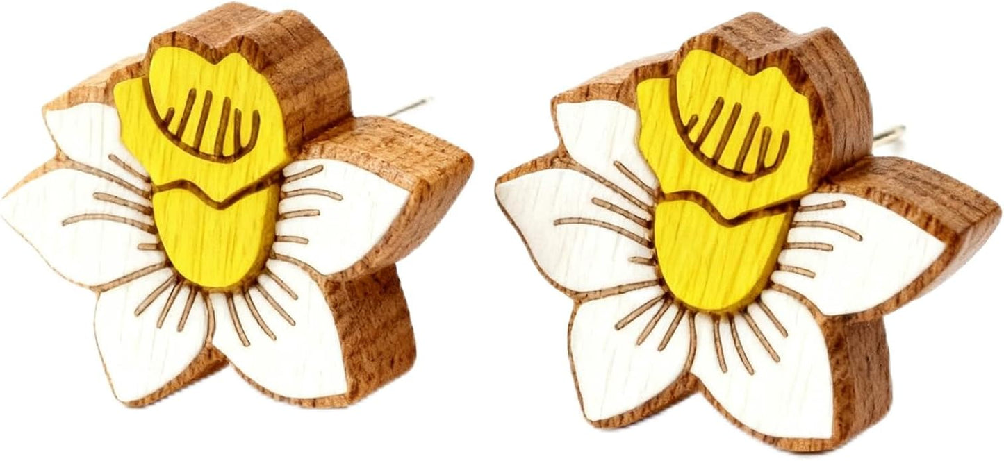 Wooden Stud Earrings for Women Hypoallergenic Jewelry Gifts for Women