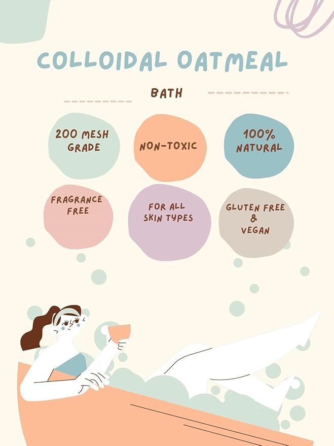 Shea Organics Colloidal Oatmeal, Soothing Bath & Skin Care Powder, Helps Soothe Itchy, Dry Skin, Safe for Babies & Adults, Great for Soap Making (32 Ounce - Pack of 1)