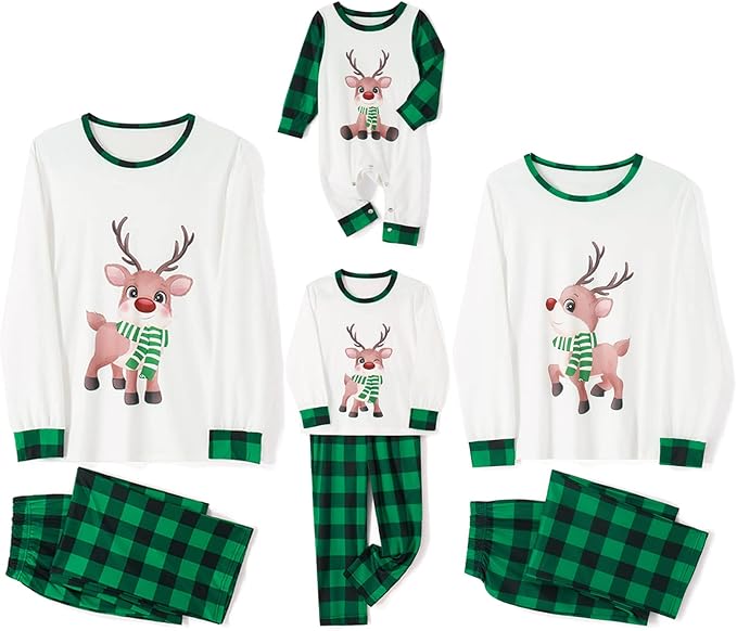 WephuPSho Christmas Family Matching Pajamas, Festive Xmas Jammies Sets for the Whole Family, Holiday Pjs Christmas