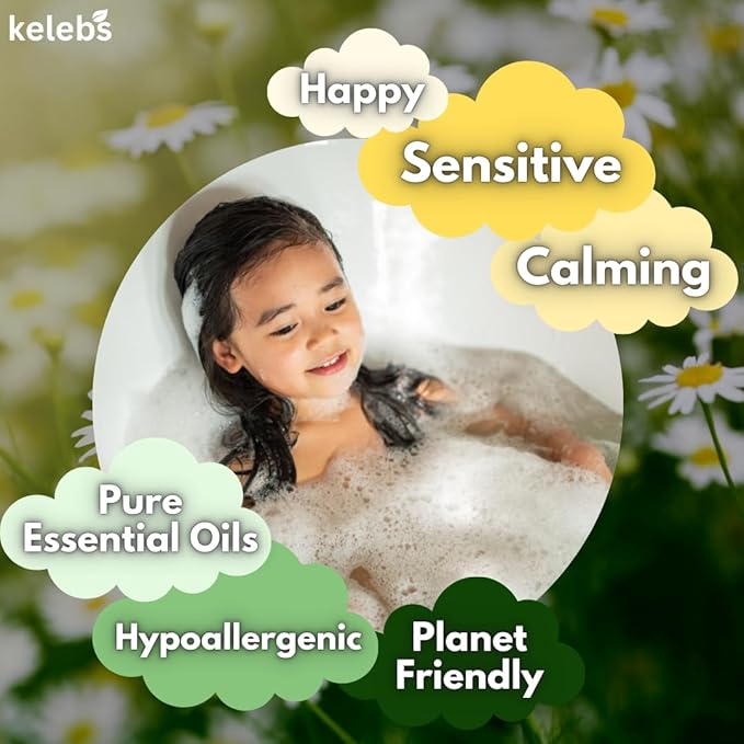KELEBS Hypoallergenic Kids Soap Bar 7 Bars - Organic & Gentle Chamomile Body Wash for Children - Natural Ingredients, Fun Bath Time | Value pack