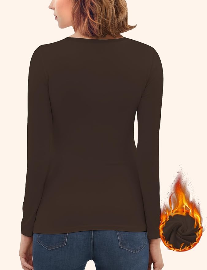 Women's Long Sleeve Thermal Underwear Lightweight Compression Baselayer Shirt Women Clothing Premium Comfort Winter Tops