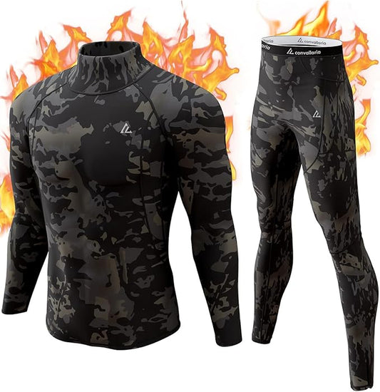 CL convallaria Thermal Underwear Long Johns Set Mens Winter Gift Hunting Gear Sport Base Layer Bottom Top
