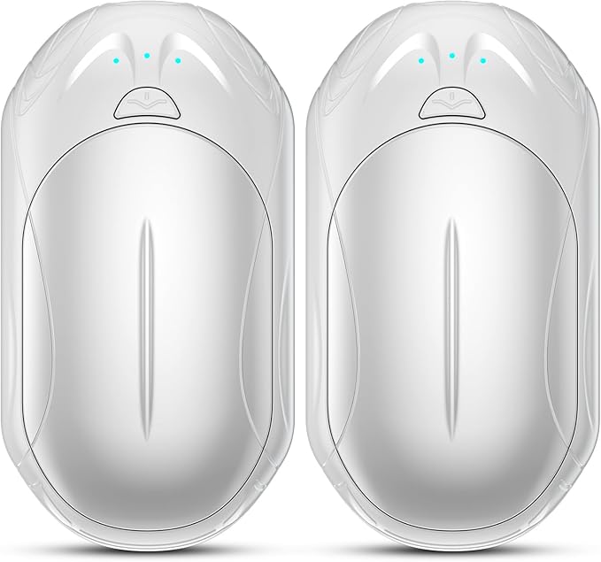 AI Hand Warmers Rechargeable 2 Pack, AI Smart Chips Electric Hand Warmers, 20Hrs Long Safe Heat, Portable Pocket Heater, Gifts for Christmas, Outdoor, Hunting, Golf, Camping Accessories