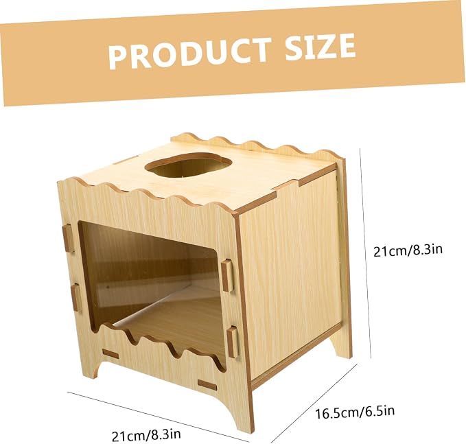 Toddmomy Hamster Digging House Toy Comfortable Hideout for Small Pets Interactive Mining Box for Dwarf Hamsters Mice and Other Small Animals