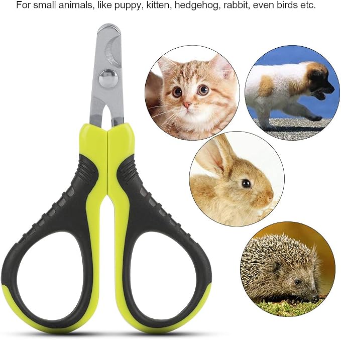 Pet Nail Clippers for Small Animals - Cat Nail Clippers & Claw Trimmer for Home Grooming Kit - Professional Grooming Tool for Tiny Dog Cat Bunny Rabbit Bird Puppy Kitten Ferret