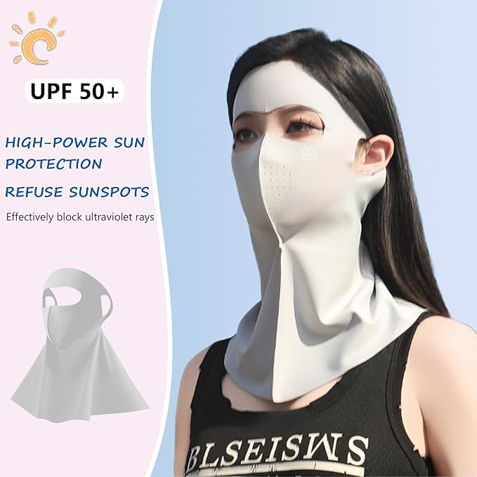 PROUDDEMON Summer Sun Protection Women Face Neck Shield Cover, Sun UV Protection Men Face Neck Bandana