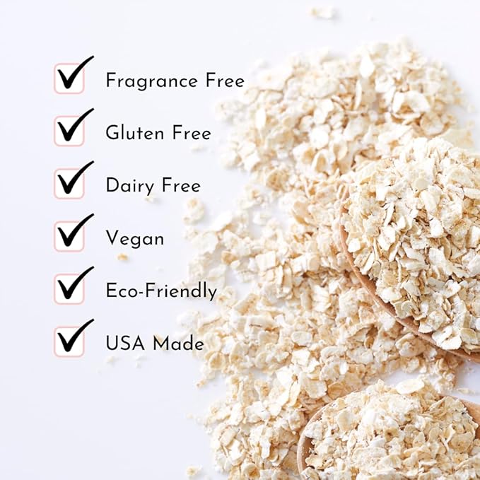 Oatmeal Baby Bath Powder for Eczema by Irene Organics - Colloidal Oatmeal for Soothing Treatment of Eczema, Diaper Rash, Dry Skin, Itching and Irritation - Moisturize and Sooth Baby and Toddler Skin
