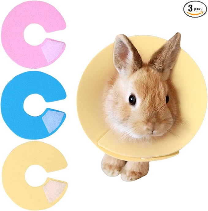 3 Pcs Adjustable Recovery Bird Cone Collar,Hamster Elizabeth Collar Protective Cones for Sugar Glider Hamster Ferret Squrrel_XS