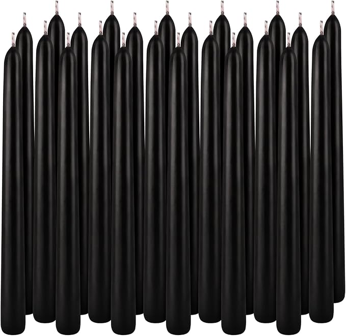 24 Pcs 10 Inch Vampire Blood Taper Candles Vampire Blood Candle, Ritual Spell Unscented Candle Halloween Spooky Decor for Haunted House, Gothic Theme Party.