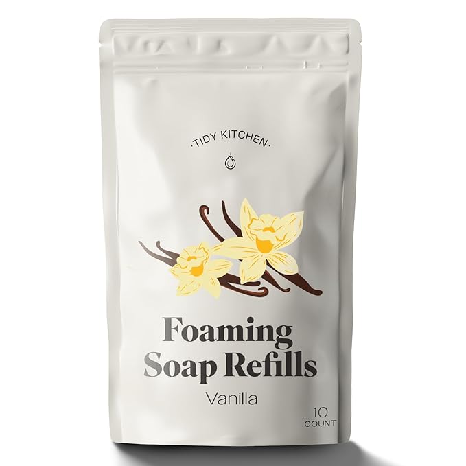 Foaming Hand Soap Refills Tablets – 10 Count | Moisturizing Hand Soap Foam Refill for Kitchen and Bathroom | Easy to Use, Soft & Fluffy Foam, Hand Wash Refill for Dispensers (Vanilla)