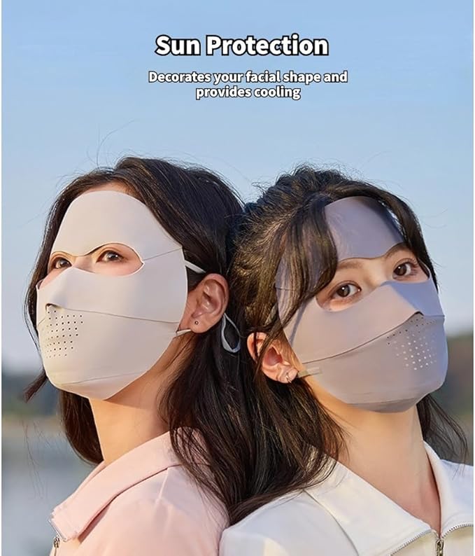 Breathable UV Face Cover UPF 50+ Women Summer Face Covering Eye Protection Sunscreen Mask Sports Face Cover