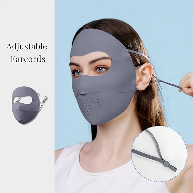 Full-Face Sun Protection Mask Face Cover Summer Breathable UV Protection Outdoor Wear for Women