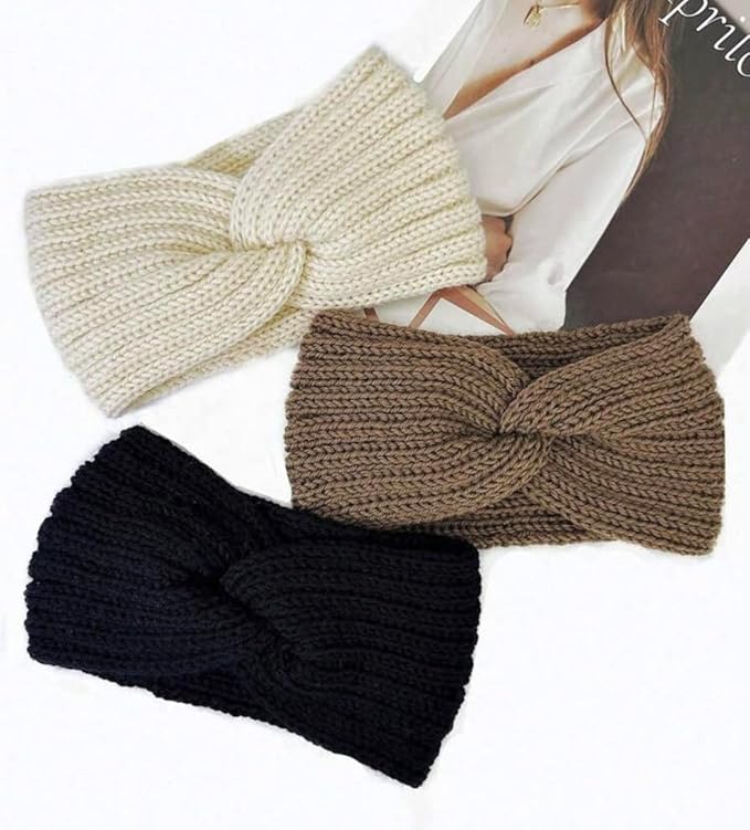Huachi Winter Headbands for Women Ear Warmers, Warm Headbands for Women Winter Accessories, Cold Weather Headband Chunky Knit Head Bands Ear Warmers