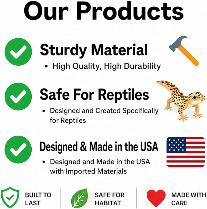 Reptile Amphibian Cave Against Glass Viewing Hide | Dig Box Enclosure Reptile Habitat Tank Enrichment | Snake Leopard Gecko Decoration Accessories Supplies Toys Ornaments