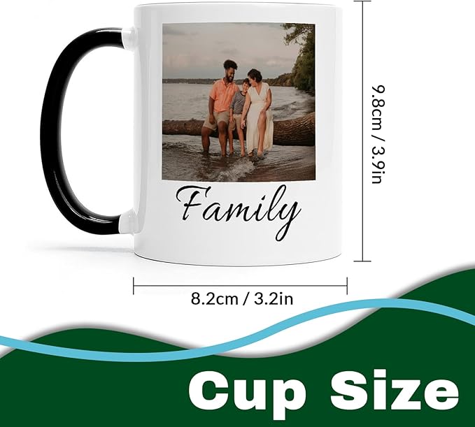 Custom Mug - Personalized Coffee Mug with Image, Logo, or Text | Custom Photo Cup | Customized 11 Oz Ceramic Tea Cup Taza Personalizadas Custom Gifts for Men & Women