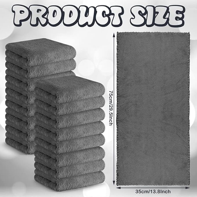 Newwiee 24 Pcs Guinea Pig Fleece Bedding Blankets Bulk Washable Small Animal Fleece Cage Liners Pet Wash Cloth Sleeping Mat Cover for Hamster Chinchilla Rabbit Hedgehog (14 x 30 Inch,Gray)