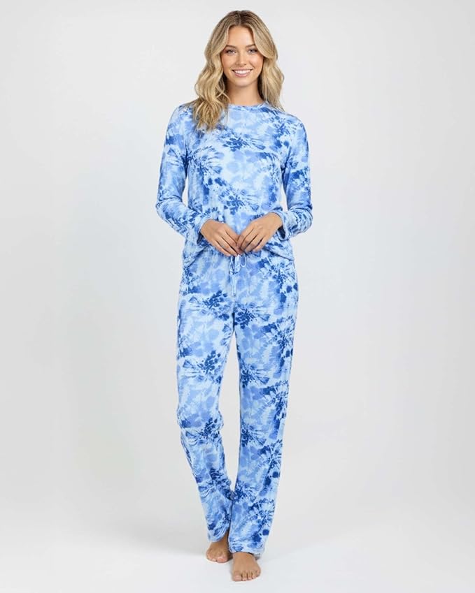 Real Essentials 2 Pack: Women's Comfy Pajama Sets - Short & Long Sleeve Ladies Loungewear Sleepwear PJs (Available In Plus)