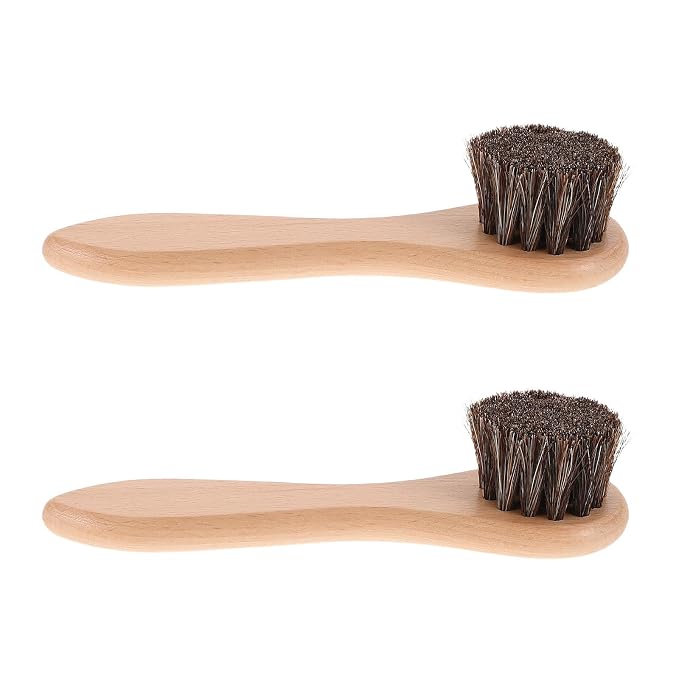 Abaodam 2PCS Small Pet Bath Brush with Ultra-soft Bristles and Stable Wood Handle for Gentle Grooming of Rabbits Guinea Pigs Ferrets Hair Removal and Comfortable Bath Care