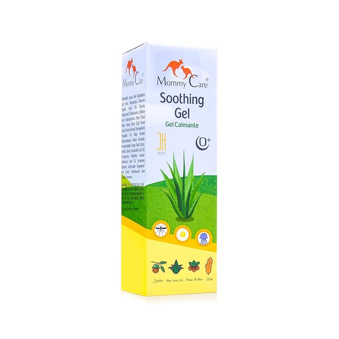 Mommy Care Soothing Gel – Aloe Vera Formula for Fast-Acting Sunburn & Bug Bite Relief, Cooling & Calming Skincare Solution, 70 ml / 2.03 fl oz