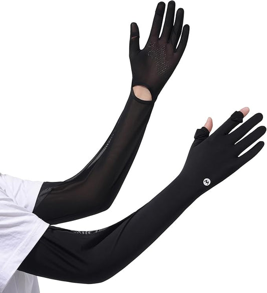Women Driving Gloves – Full Finger, Lightweight Breathable UV Sun Protection, Touchscreen Gloves for Summer