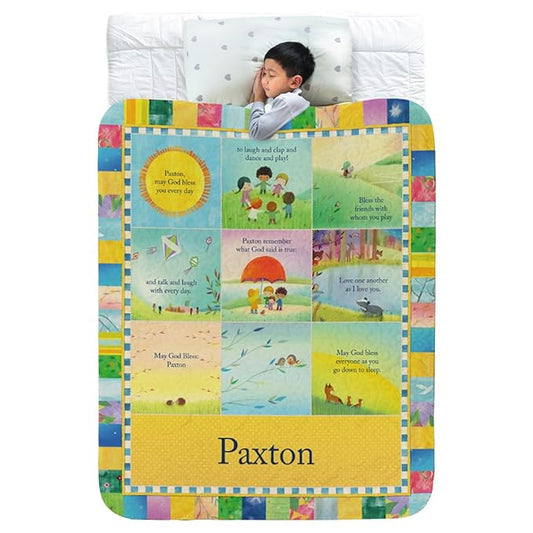 I See Me! Personalized Blanket - Christening Gift - Baptism Gift - Custom Baby, Newborn, Quilted Blanket