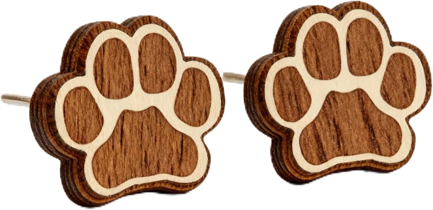 Wooden Stud Earrings for Women Hypoallergenic Jewelry Gifts for Women