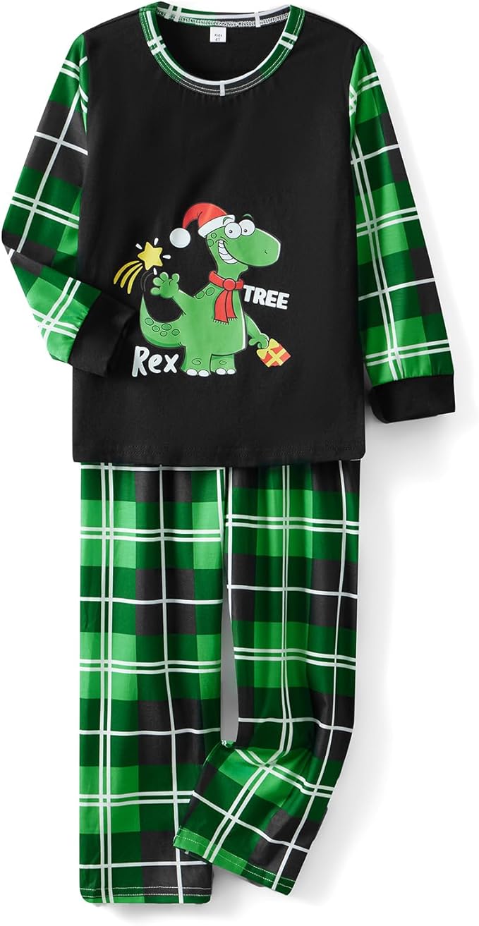 Matching Family Christmas Pajamas Set Elk/Tree/Plaid Holiday Sleepwear Xmas Family Jammies