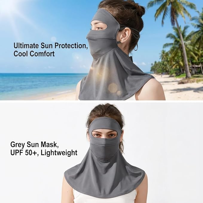 Face Cover for Sun Protection UPF 50+ UV Neck Protection UV Face Mask Covering Eye
