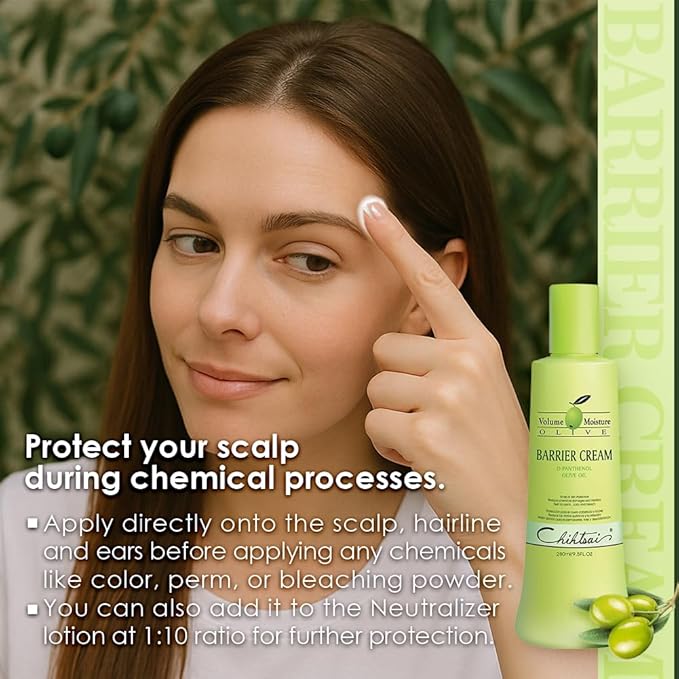 Chihtsai Volume Moisture Olive Barrier Cream 9.5oz (D-Panthenol and olive oil)