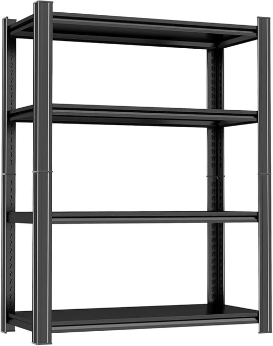 Metal Garage Shelving Unit, Heavy Duty Adjustable Storage Shelves, Steel Shelving, 2000 lbs Capacity Shelves for Heavy Tools and Equipment, 4 Tier, 39.4" Wx 17.7" Dx 54.3" H