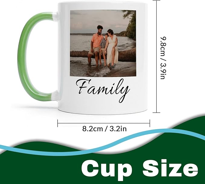 Custom Mug - Personalized Coffee Mug with Image, Logo, or Text | Custom Photo Cup | Customized 11 Oz Ceramic Tea Cup Taza Personalizadas Custom Gifts for Men & Women