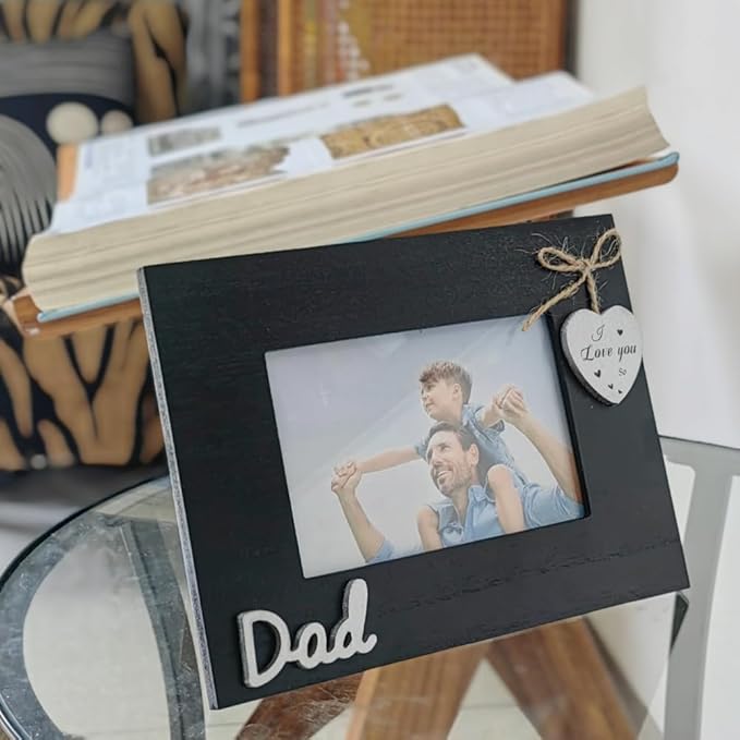 Dad Picture Frame Saying I Love You so,Father Day Gift,Dad Birthday Gifts from Daughter and Son, Father Photo Frame 4x6 (Dad Horizontal)