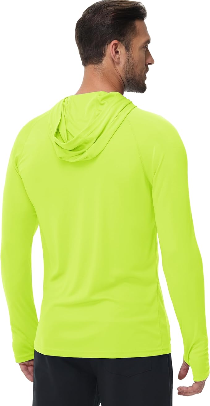 Boladeci Men's UPF 50+ Sun Protection Lightweight Hoodie Shirts Long Sleeve Fishing Shirt SPF UV Hiking Swim