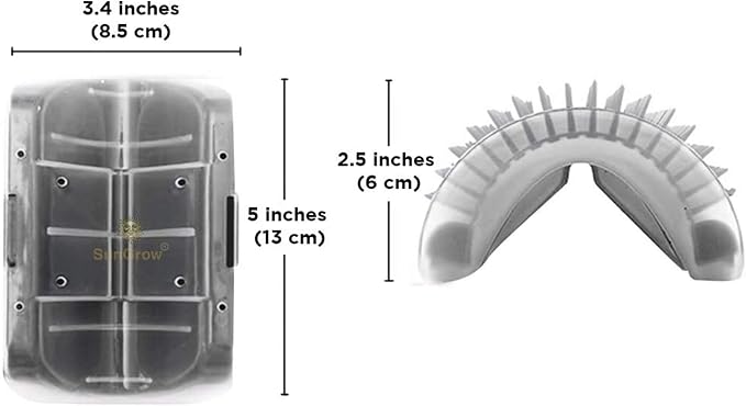 SunGrow Self-Grooming Brush for Cats, Light Gray Self Massager, Mountable to Corners and Flat Surfaces, Includes Brush, Catnip, Screws and Adhesive Tape, 1-pc