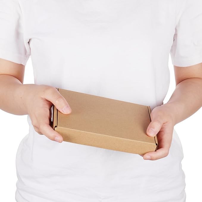 PHAREGE 7x5x1 inch Shipping Boxes Bulk 50 Pack Brown, Tab Lock Tuck Top Mailer Boxes for Packaging Small Business, Small Cardboard Gift Boxes for Wrapping Mailing Present