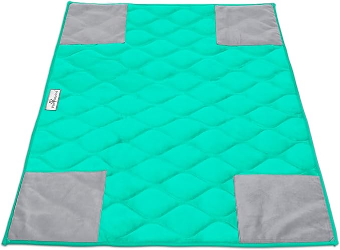 Paw Inspired PopCorner Washable Fleece Cage Liners, C&C 2x3, Green | Reinforced Corners, Super Absorbent Mat, Bedding, Waterproof Bottom, Guinea Pigs, Ferrets, Rabbits, Hamsters, Small Animals
