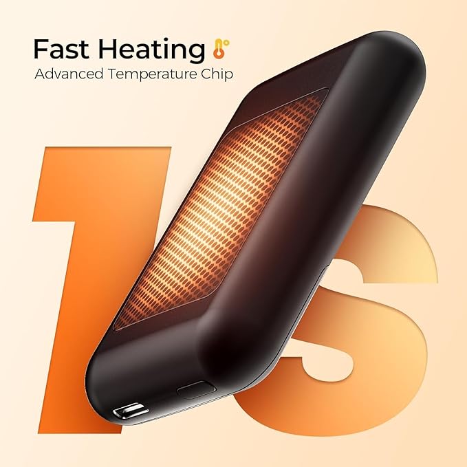 Hotdot Hand Warmers Rechargeable 2 Pack, 4 Heat Levels (104–131°F), Real-Time Temp & Battery Display, Electric Hand Warmers, Fast Heating, Fits in Gloves/Pocket, Gifts for Women & Men