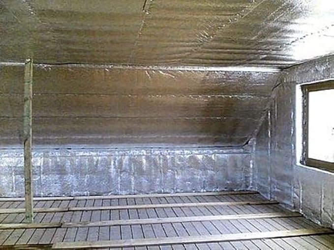 US Energy Products Reflective Foam Core Insulation Shield, Heat Shield, Thermal Insulation Shield Vapor Barrier (R8) Water Proof Meets All Fire Codes (1/4 inch Thick) (3ft x 100ft (300 sqft))
